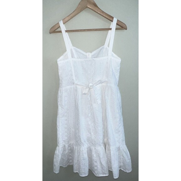 Brandy Melville Sundress Ruffle Tie Back One Size Tianna Dress V Neck 100%cotton - Picture 8 of 11